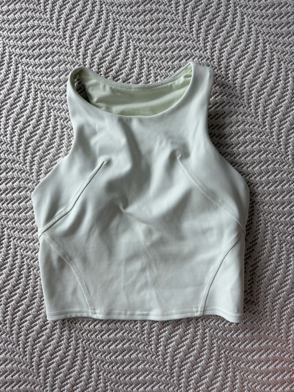 Lululemon High-Neck Cropped Tank Top - Light Mint